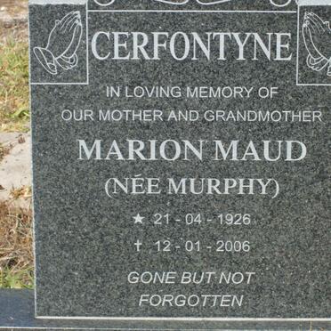 CERFONTYNE Marion Maud nee MURPHY 1926-2006