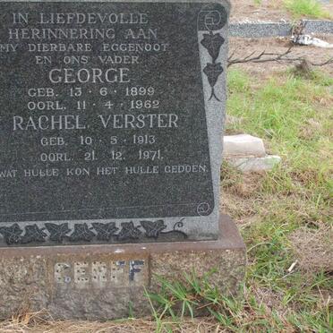 CERFF George 1899-1962 &amp; Rachel VERSTER 1913-1971