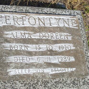 CERFONTYNE Alma Doreen 1920-1989