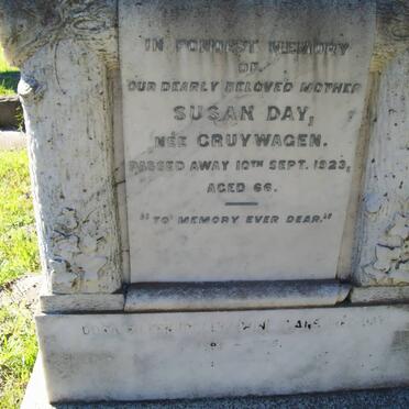 DAY Susan nee CRUYWAGEN -1923 :: WILLIAMS Dora Eileen nee DAY 1897-1915