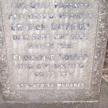 DAVISON George -1952 &amp; Florence Louisa -1955