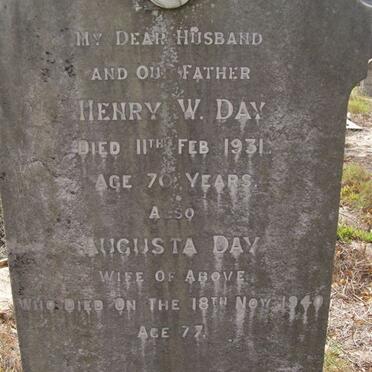 DAY Henry W. -1931 &amp; Augusta -1940