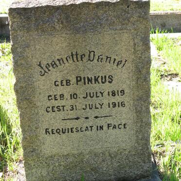 DANIEL Jeanette nee PINKUS 1819-1916 :: WOSTENHOLM Eric Denham 1887-1963 &amp; Mary Jane FAURE 1880-1959