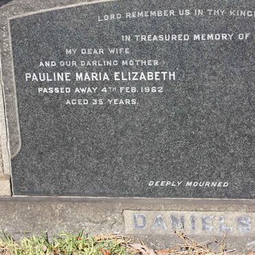DANIELS Pauline Maria Elizabeth -1962