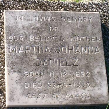 DANIELZ Martha Johanna 1882-1965