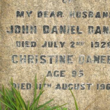 DANEEL John Daniel -1926 &amp; Christine -1968