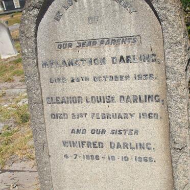 DARLING Welancthon -1938 &amp; Eleanor Louise -1960 :: DARLING Winifred 1896-1968