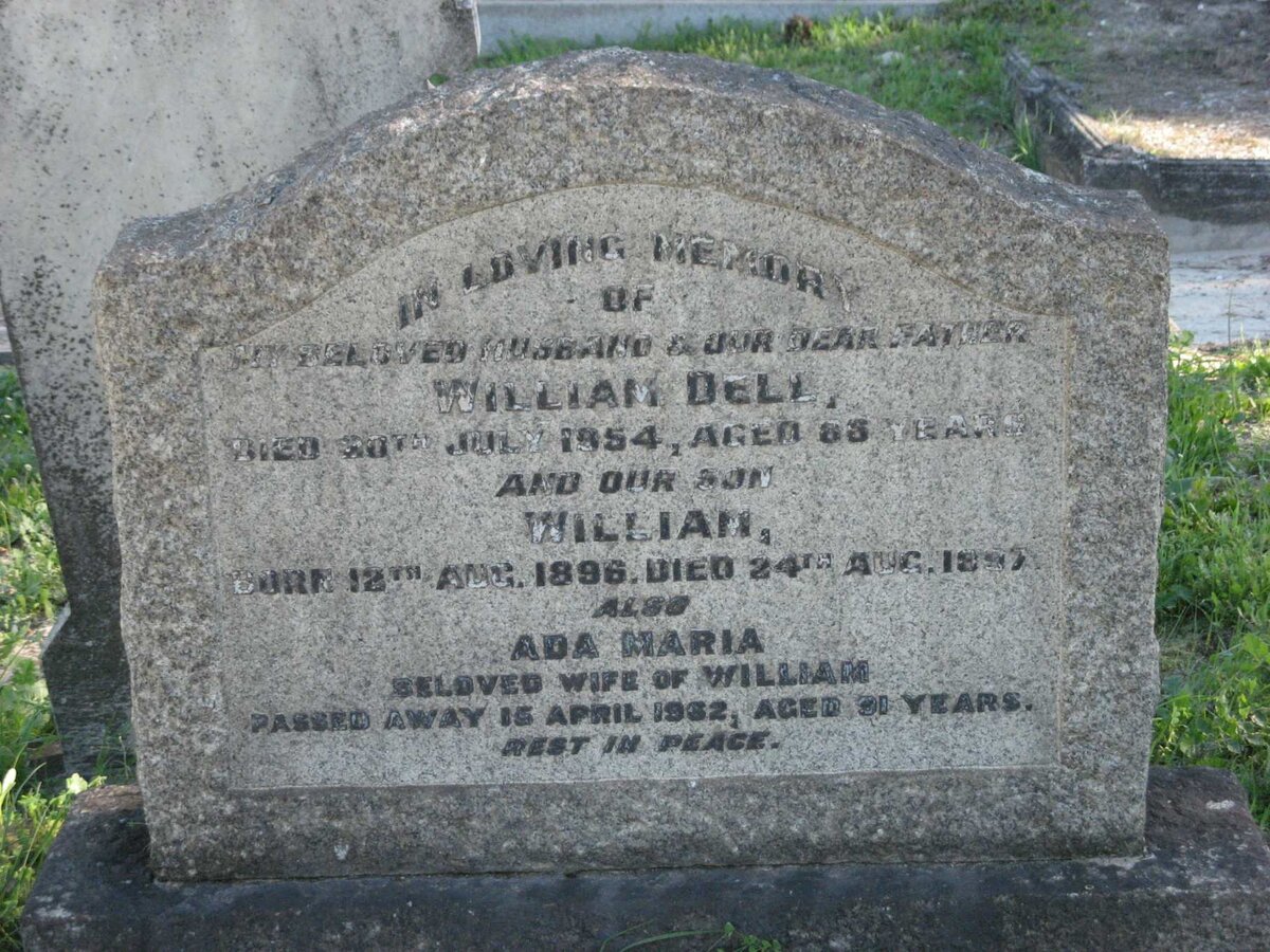DELL William -1954 &amp; Ada Maria -1962 :: DELL William 1896-1897