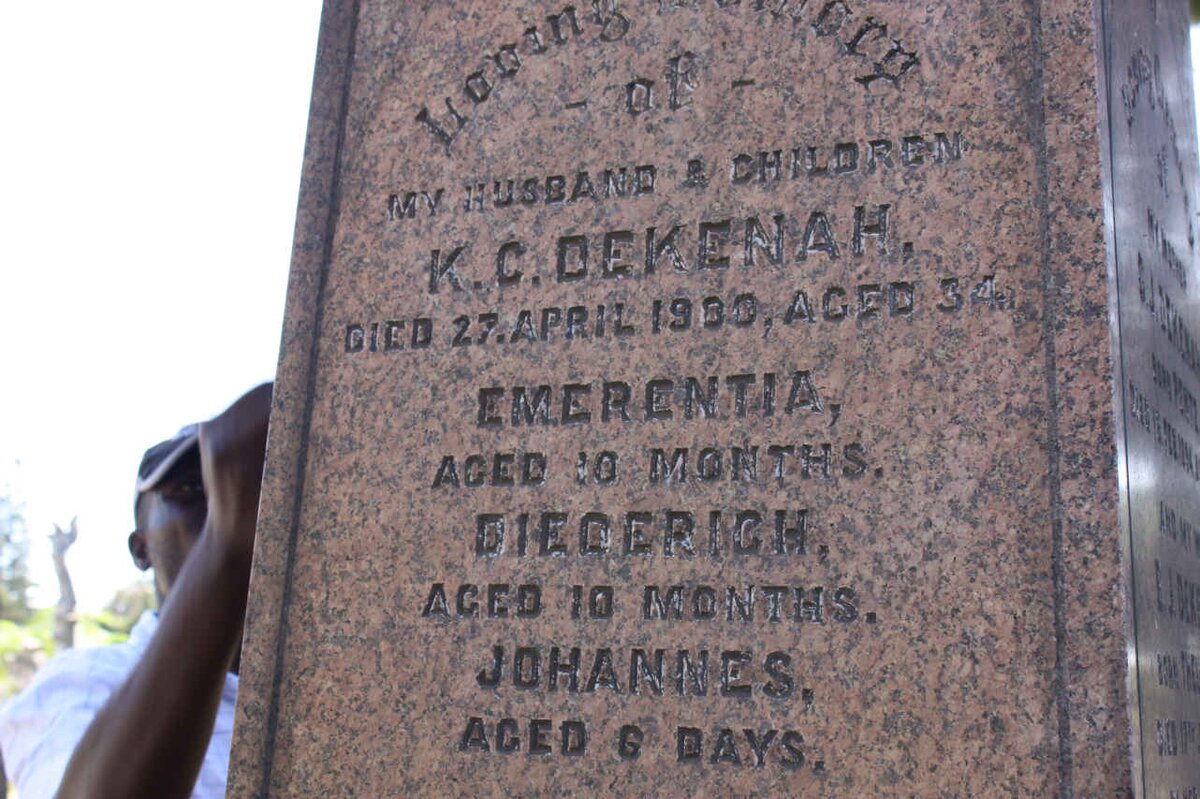 DEKENAH K.C. -1939 :: DEKENAH Emerentia  :: DEKENAH Diederich :: DEKENAH Johannes