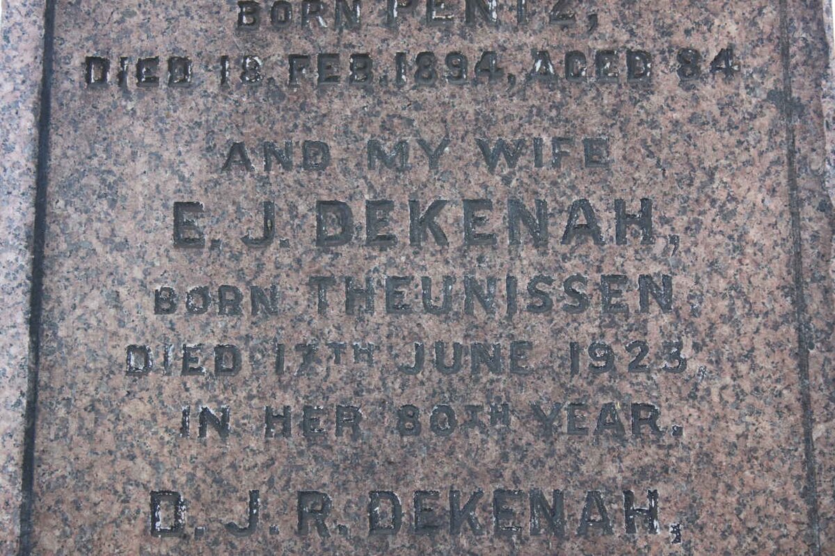 DEKENAH E.J. nee THEUNISSEN -1923