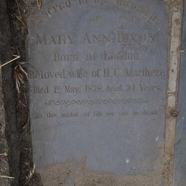 DIXON Mary Ann -1878