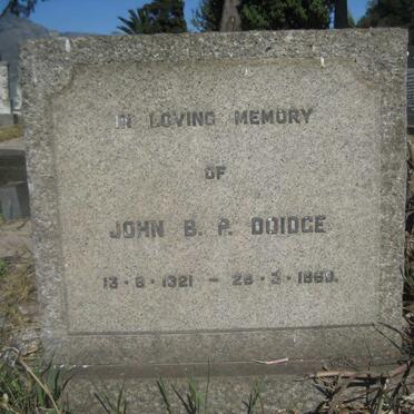 DOIDGE John B.P. 1921-1969