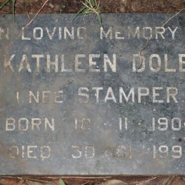 DOLBY Kathleen nee STAMPER 1904-1994