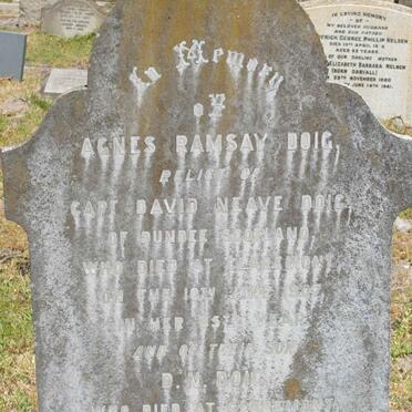 DOIG Agnes Ramsay -1907 :: DOIG D.N. -1904 &amp; Jemima Jane FOWLER -1931 