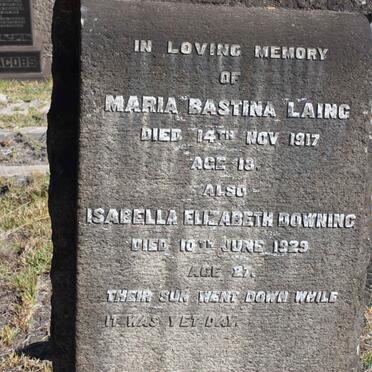 DOWNING Isabella Elizabeth -1929 :: LAING Maria Bastina -1917