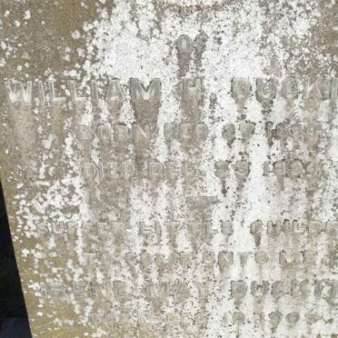 DUCKITT William H. 1894-1894 :: DUCKITT Irene May 1905-?