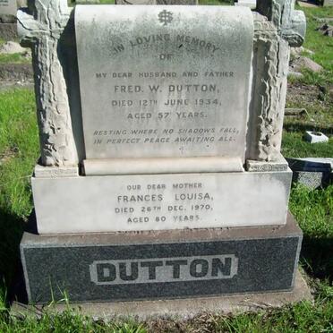 DUTTON Fred W. -1934 &amp; Frances Louisa -1970