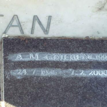 GRIEBENOW A.M.  1936-2000