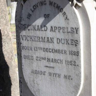 DUKES Reginald Appelby Vickerman 1895-1952 :: DUKES Aline A. L. 1897-1957 :: DUKES ?