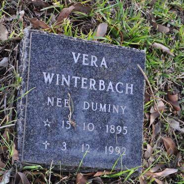 WINTERBACH Vera nee DUMINY 1895-1992