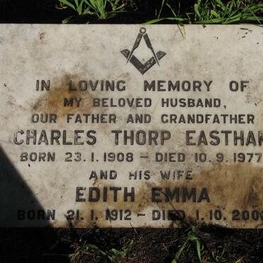 EASTHAM Charles Thorp 1908-1977 &amp; Edith Emma 1912-2002