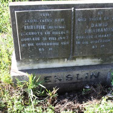 ENSLIN Dawid Hermanus -1966 &amp; Mimmie -1947