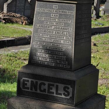 ENGELS Lambert Johannes Osmond 1862-1934 &amp; Lucy ROOS 1876-1947