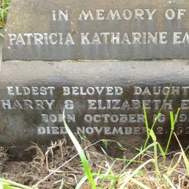 EMMINS Patrica Katharine 1913-1923