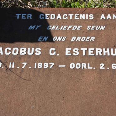 ESTERHUYSE Jacobus G. 1897-1946