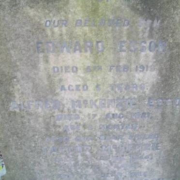ESSON Edward -1919 :: ESSON Alfred Mckenzie -1921 :: McKENZIE Taylor -1925