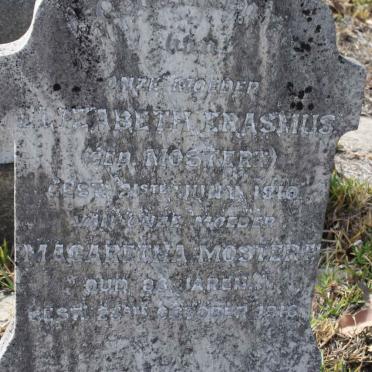 ERASMUS Elizabeth nee MOSTERT -1910 :: MOSTERT Margaretha -1916