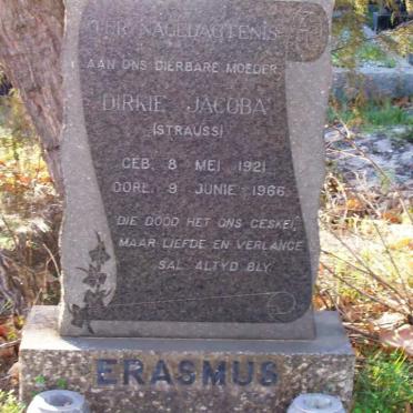 ERASMUS Dirkie Jacoba nee STRAUSS 1921-1966