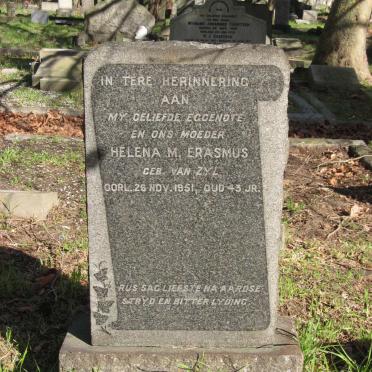 ERASMUS Helena M. nee VAN ZYL -1951