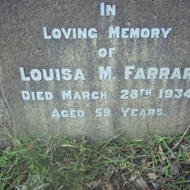 FARRAR Louisa M. -1934