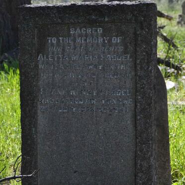 FADDEL Frank Henry 1958 &amp; Aletta Maria -1940