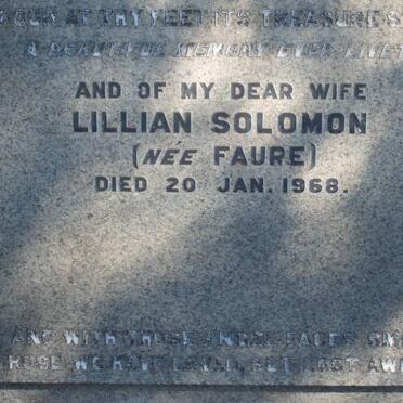 SOLOMON Lillian nee FAURE -1968