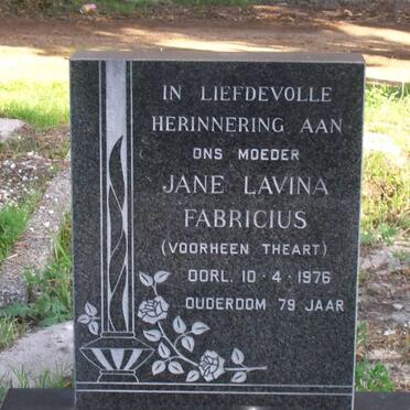 FABRICIUS Jane Lavina voorheen THEART -1976