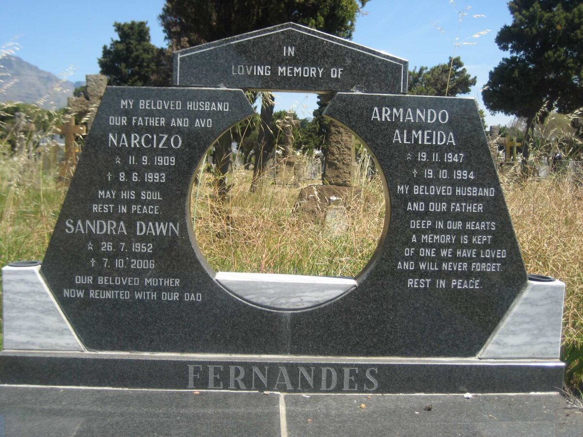 FERNANDES Narcizo 1909-1993 &amp; Sandra Dawn 1952-2006 :: FERNANDES Armando Almeida 1947-1994