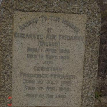 FEINAUER Christian Frederick 1850-1948 &amp; Elizabeth Ann WILSON 1854-1939