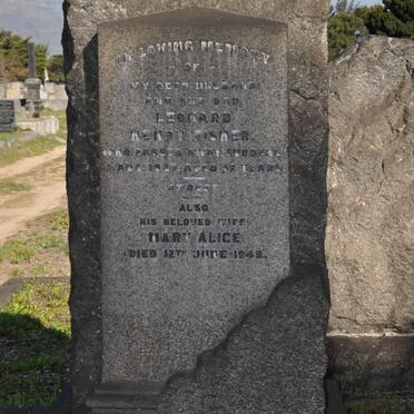 FISHER Leonard Henry -1927 &amp; Mary Alice -1948