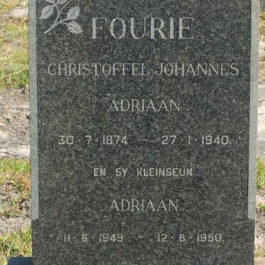 FOURIE Christoffel Johannes Adriaan 1874-1940 :: FOURIE Adriaan 1949-1950