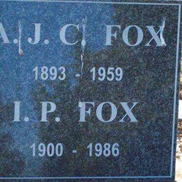 FOX A.J.C. 1893-1959 &amp; I.P. 1900-1986