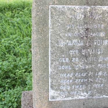 FOURIE Johanna G. nee MARAIS 1916-1945