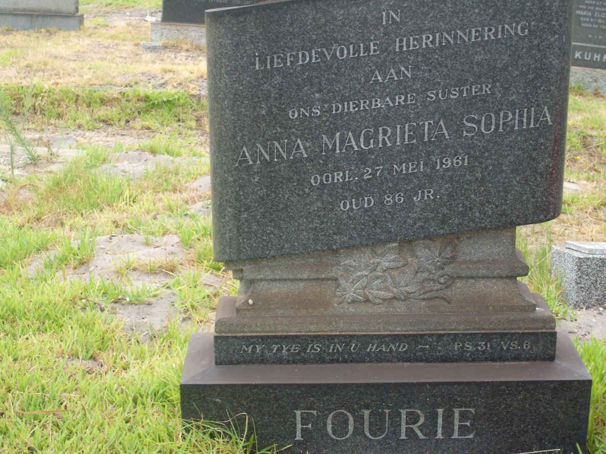 FOURIE Anna Magrieta Sophia -1961