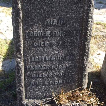 FORSYTH Thain, PARKER -192? :: PARKER-FORSYTH Ian Davison -1928