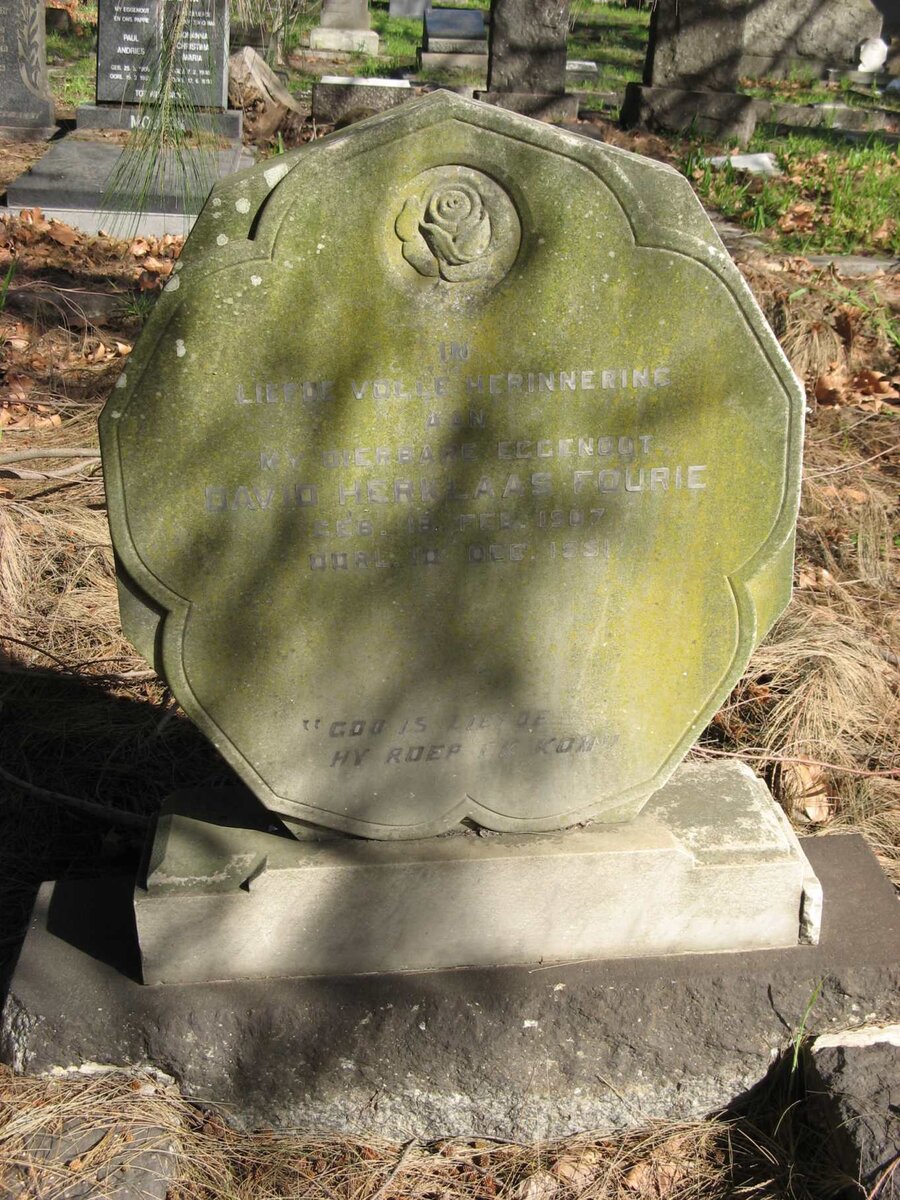 FOURIE David Herklaas 1907-1951