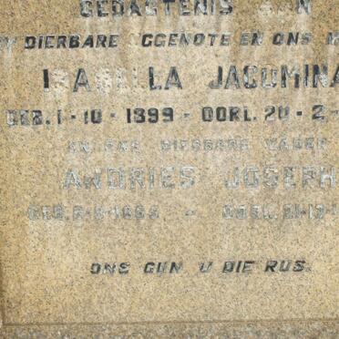 FONTINI Andries Joseph 1895-1962 &amp; Isabella Jacomina 1899-1961