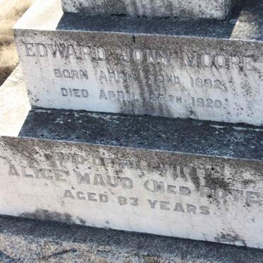 MOORE Edward John 1862-1920 &amp; Alice Maud POTE -1948