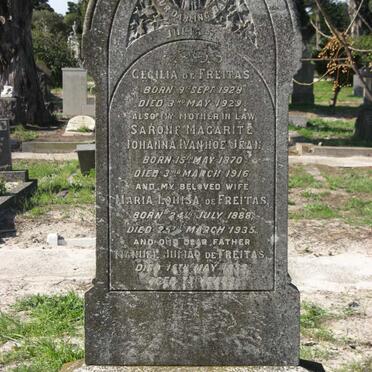 FREITAS Manuel Julião, de -19?5 &amp; Maria Louisa 1888-1935 :: FREITAS Cecilia, de 1928-1929