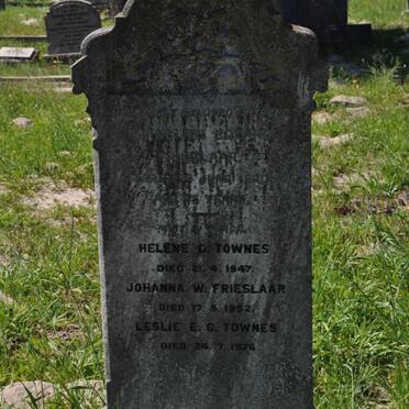FRIESLAAR Cornelius Edzard -1920 :: TOWNES Leslie E.G. -1976 :: TOWNES Helene G. -1947 :: FRIESLAAR Johanna W. -1952